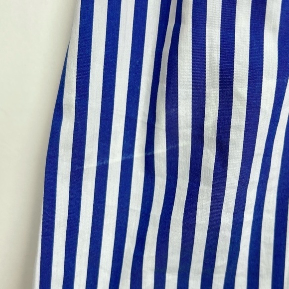 NEW YORK & COMPANY Dress Puff Sleeve Stripe Classic Preppy Pinstripe Medium - Picture 12 of 15